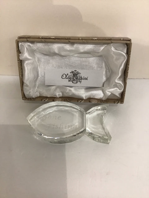 Oleg Cassini "Gone Fishing" Crystal Fish