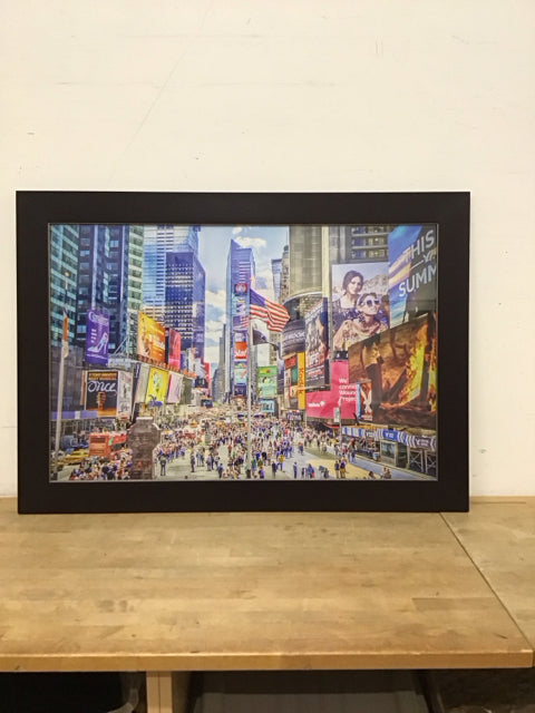 41.5x29 Black Framed New York City Art