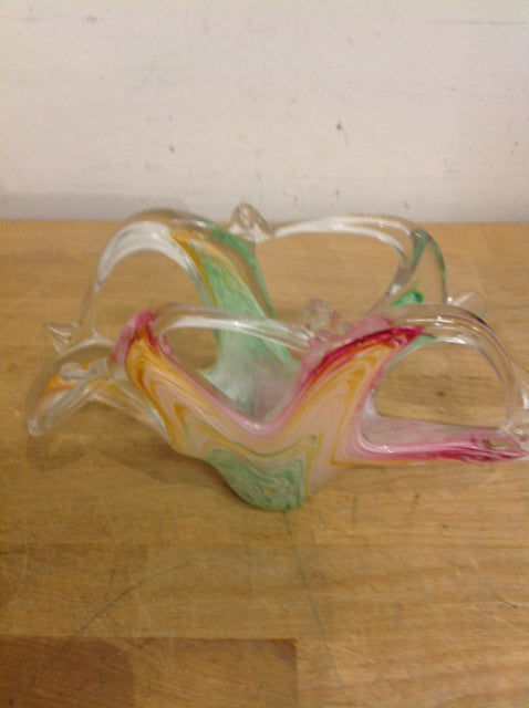 Bowl-8" Multi Color Art Glass