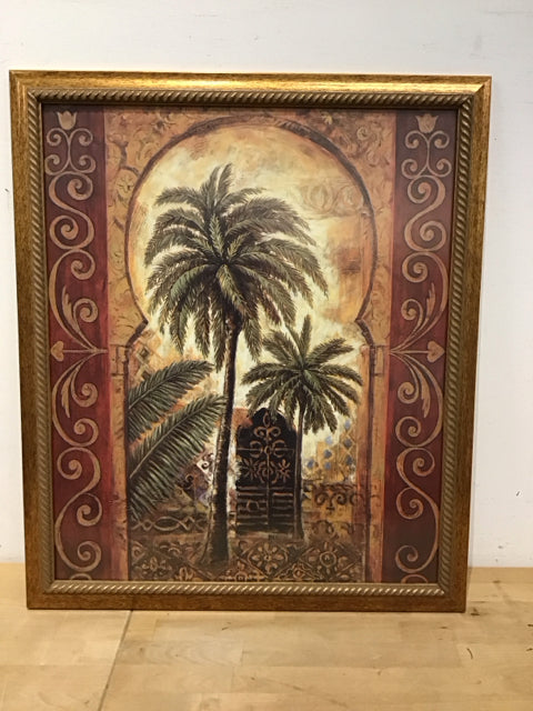 22x26 Framed "Moroccan Collage I" E. Moreau