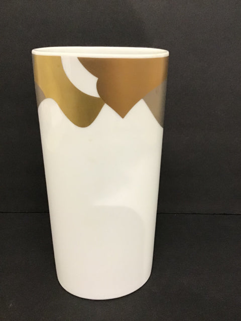 8" Rosenthal Porcelain Vase w/Gold Accents