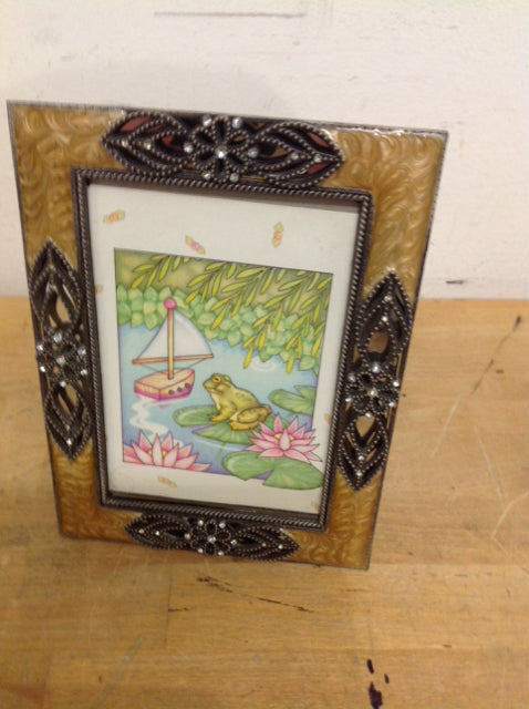 Photo Frame- 4" X 6" Enamel Rhinestone