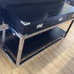 AS-IS Lexington Black & Chrome Three Drawer Console Table