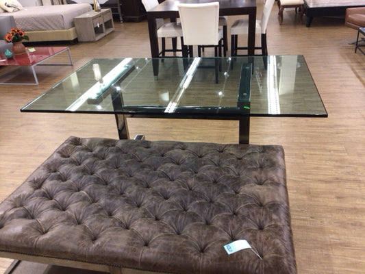 44x72 Glass/Chrome Dining Table