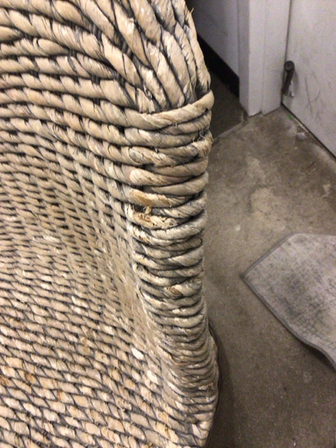 AS-IS Pair Of  Lulu & Georgia Seagrass Woven Dining Chairs(Segrass Ware)