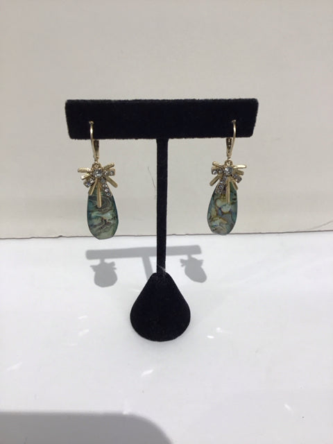 Lonna & Lilly Gold Earrings w/Abalone Drops