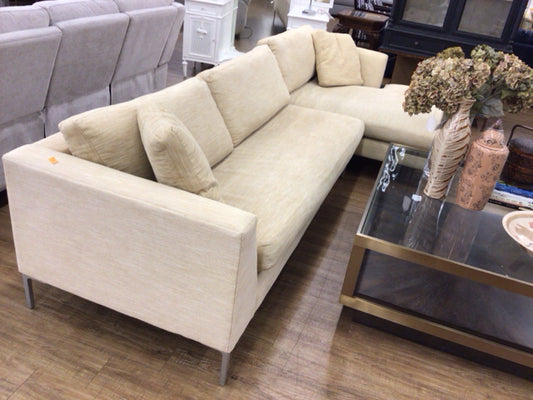 AS-IS ABC Home Oxford Two PC Fabric Sectional