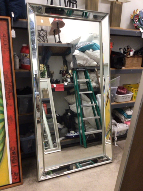 42" X 80" Mirrored Panel Beveled Framed Mirror