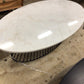 AS-IS 48" White Oval Marble Metal Base Coffee Table(Small Chip)