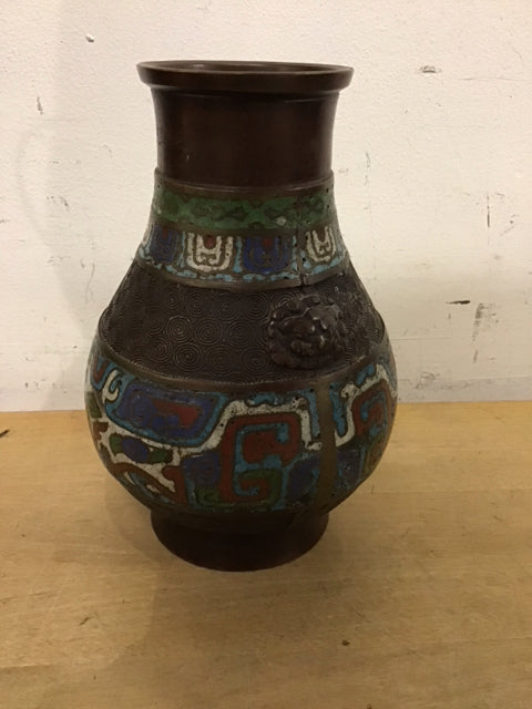 7" Cloisonne Bronze Vase
