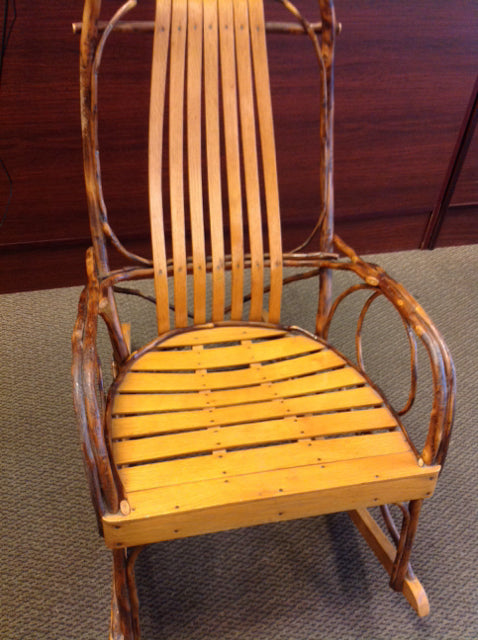 Rustic Wood Rocking Chair