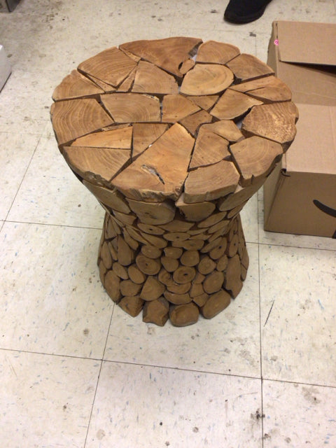 Round Pieced Wood Pedestal