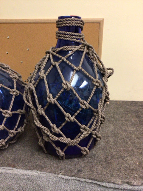 16 1/2" Cobalt Glass Nautical Style Light