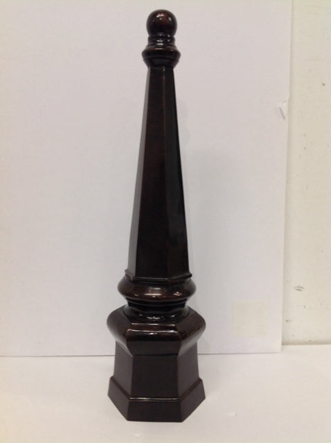 21" Brown Metal Obelisk
