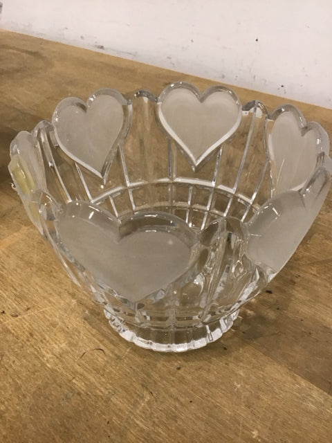 5" Foster Heart Crystal Bowl