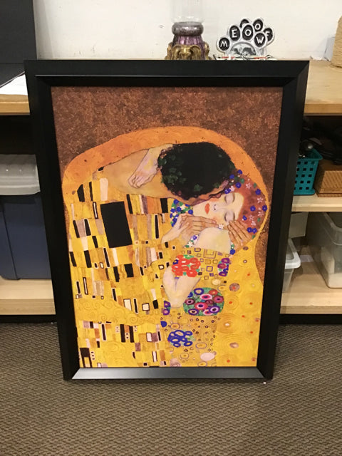 28x41 Framed "The Kiss" Gustav Klimt