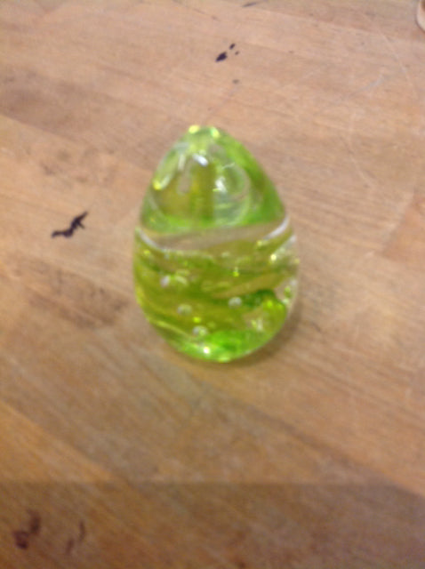 Green Glass Paperweight