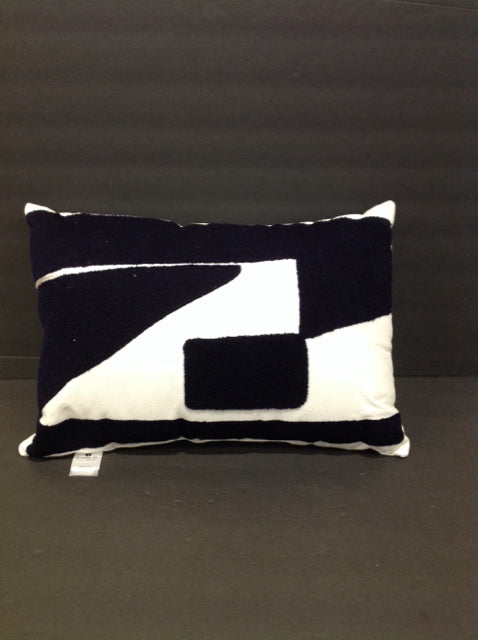 White Pillow w/Black Design