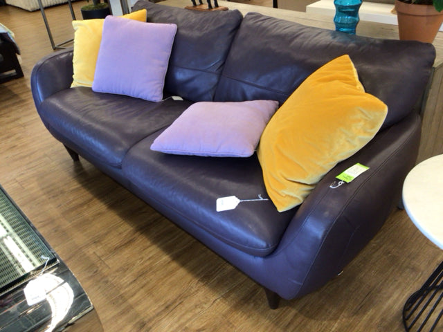 Italsofa Purple Leather Sofa