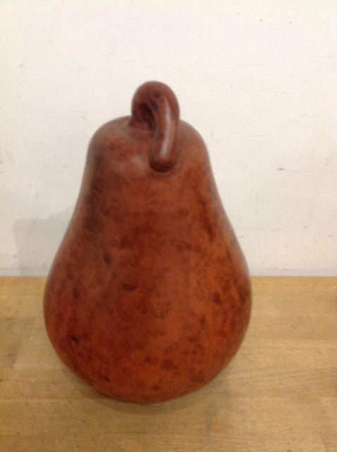 12" Brown Ceramic Pear