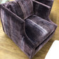 AS-Is Steven G Purple Velvet Arm Chair