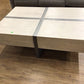 AS-IS Rectangle Stone & Metal Coffee Table