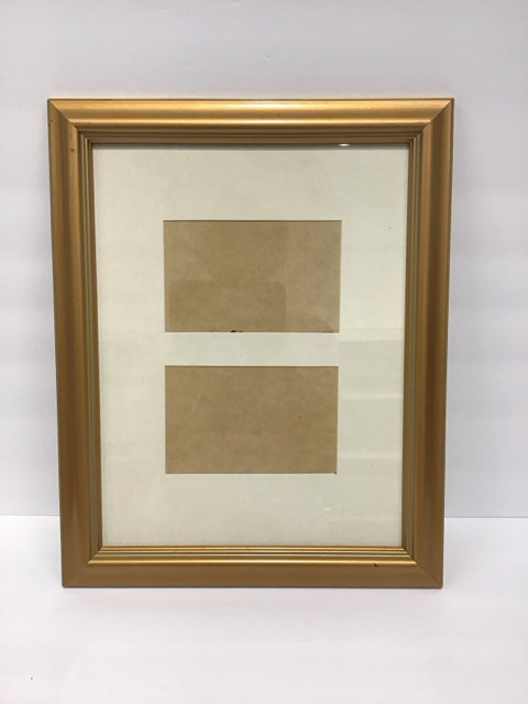 15x12 Gold Wood Frame w/2 4x6 Openings