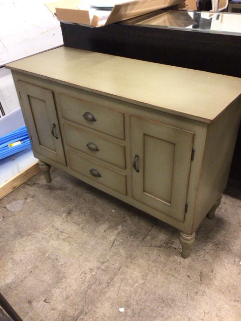Green Three Drawer/Two Door Buffet