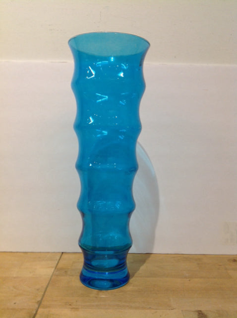 19.5" Blue Glass Vase