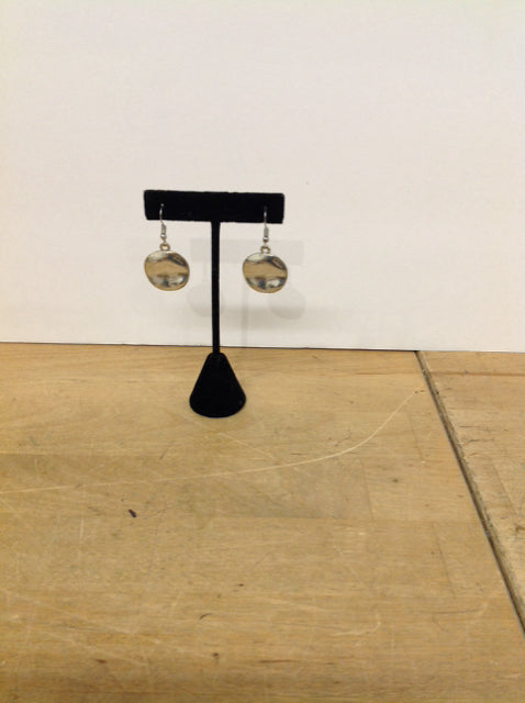 Silver Tone Pendant Earrings