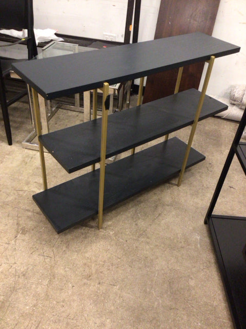 Black/Gold Short Shelf Unit