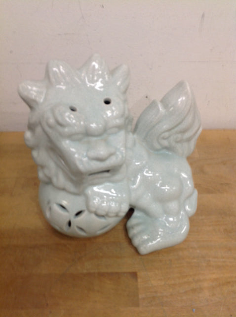 9" Mint Green Ceramic Foo Dog