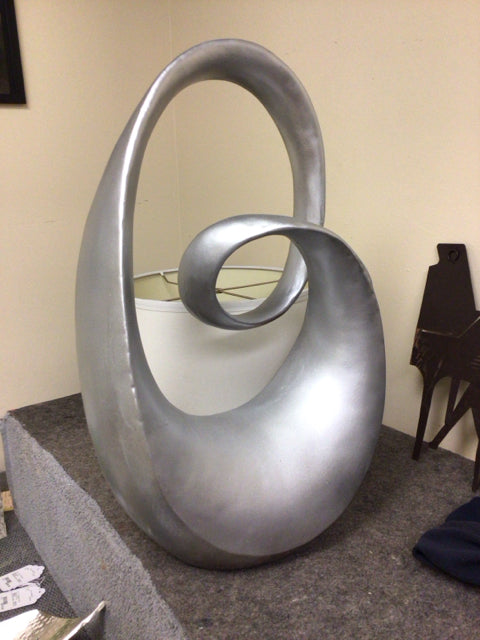 24" Silver Abstract Sculpture