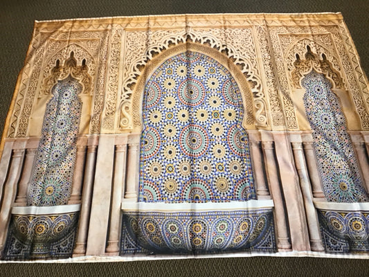 75"x59" Morrocan Style Mosaic Pattern Tapestry