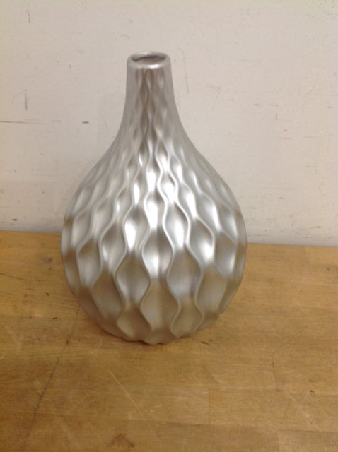 12" Ceramic Silver Jug Vase