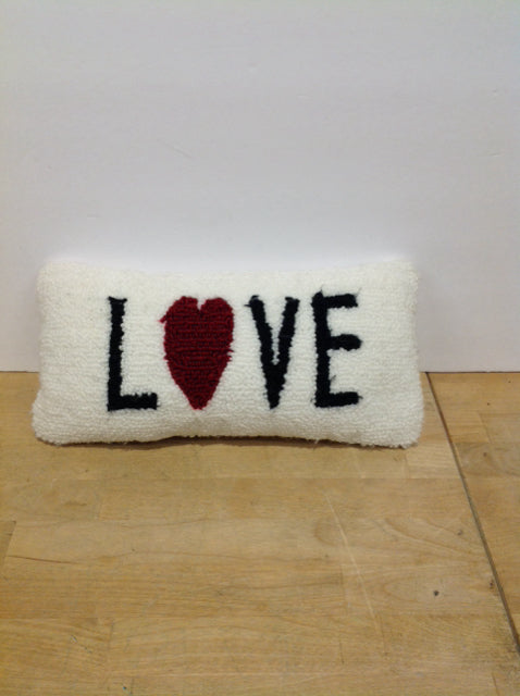 Small Embroidered "Love" Pillow
