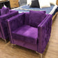 Purple Tufted Velvet Chair