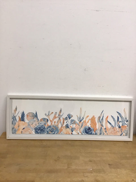 41.5"14" Seaweeds & Flowers Watercolor Art