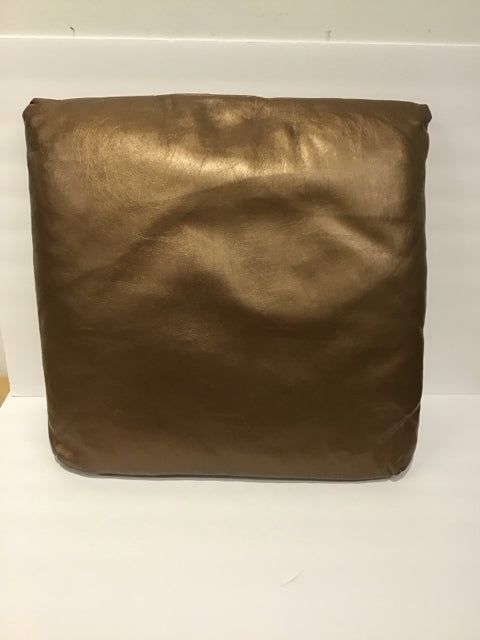 El Dorado Gold Leather Accent Pillow