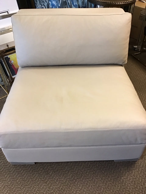 RH Maxwell Modular Wheat Leather Chair