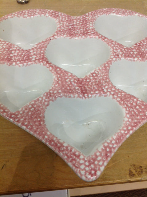 12" Ceramic Heart Dish