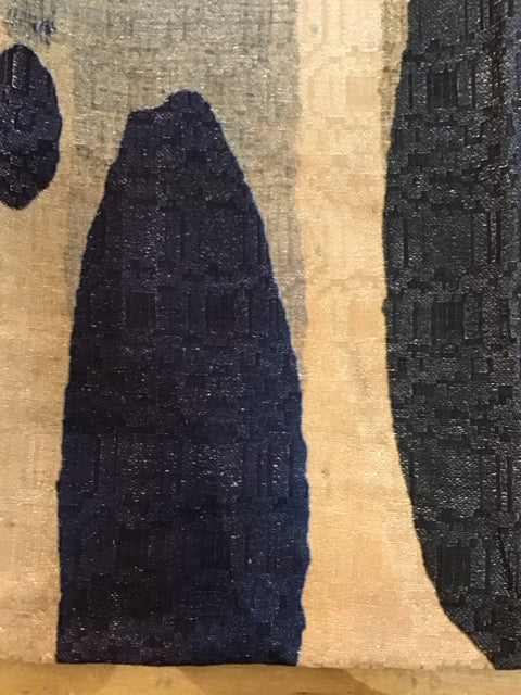 62"x19" Arcolaid Blue Black & Beige Runner