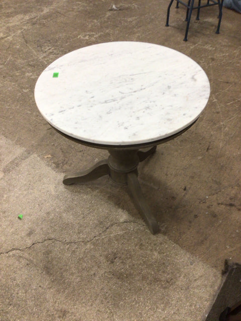 24" PB Alexandra Round Marble End Table