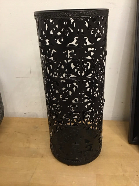 16" Black Metal Lantern Candle Holder