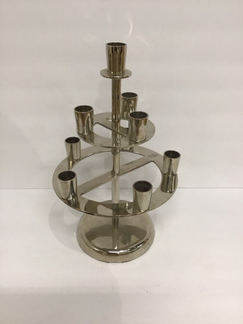 12" 3-Level Metal Candle Holder