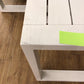 23.50" X 21.12" AS-IS City Furniture Linear2 White Aluminum End Table(Knicks)