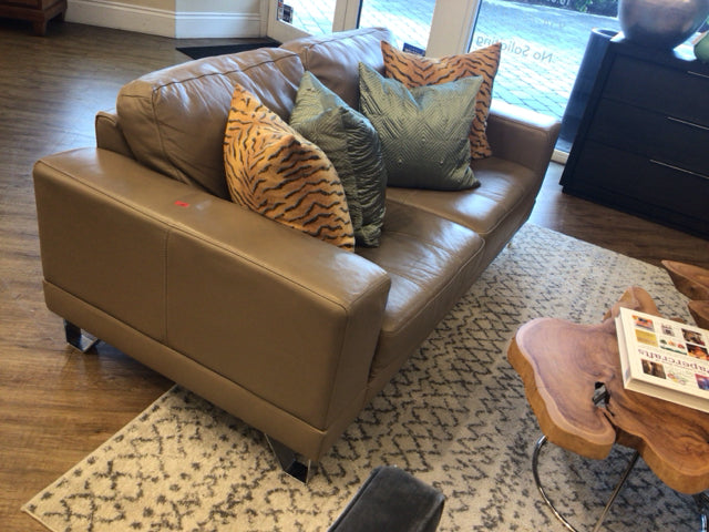 Palliser Tan Leather Love Seat