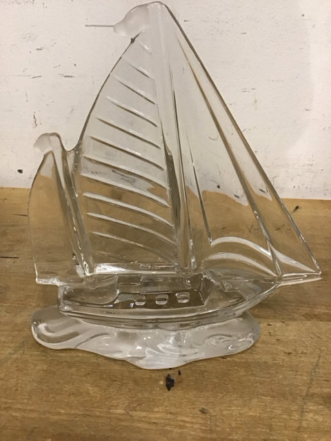 8" Lenox "Sunset Sail" Art Glass Sailboat