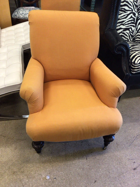 AS-IS Orange Fabric Arm Chair(Light Soil)
