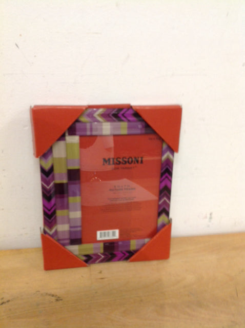 Photo Frame- 5" X 7" Missoni Purple & Green